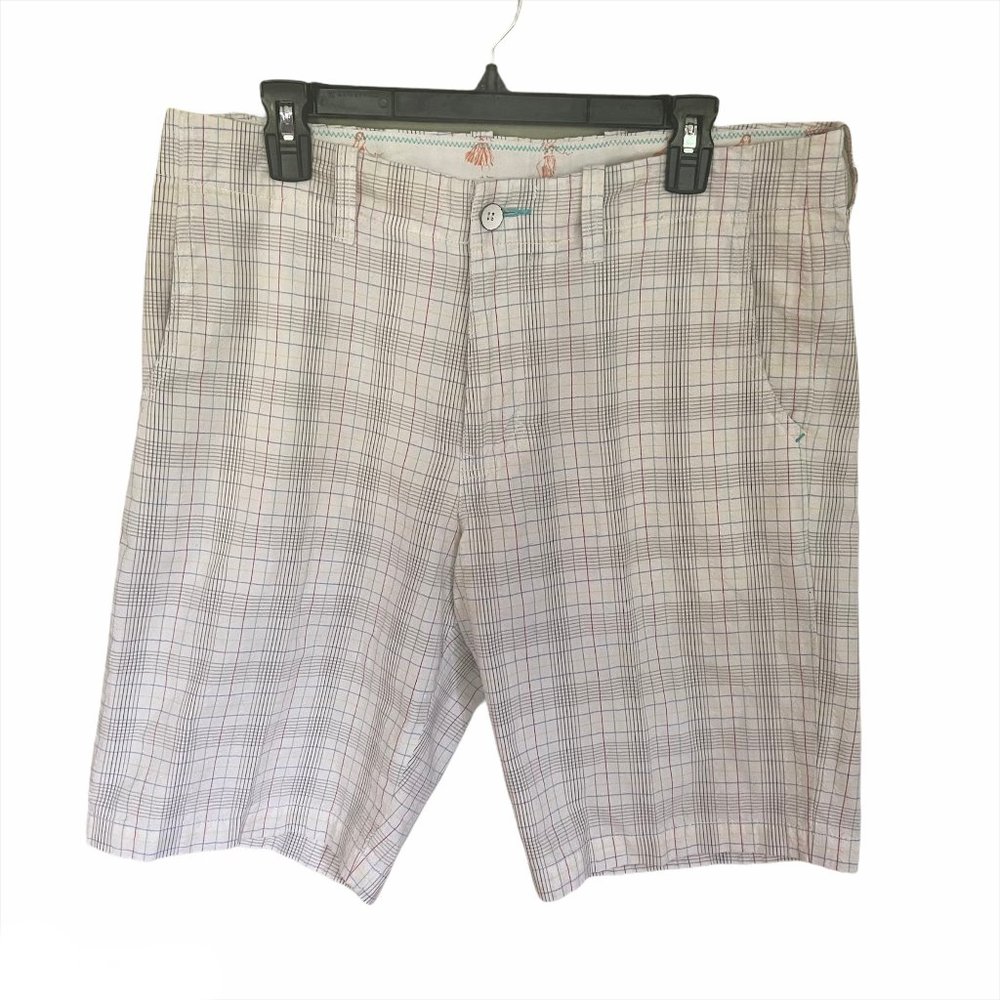 Tommy Bahama Plaid Seersucker Shorts, Size 33